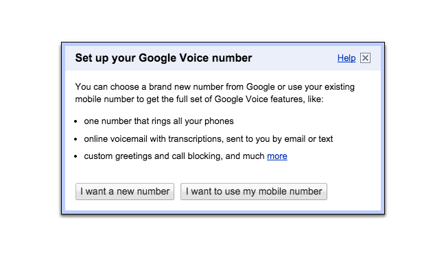 Setup Google Voice 2