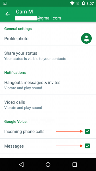 check incoming calls and messages