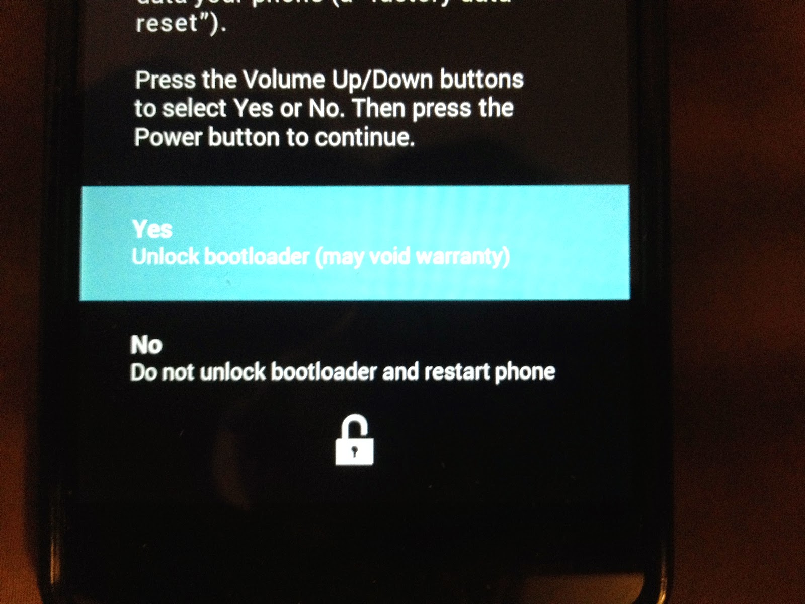 Nexus 5 unlock bootloader